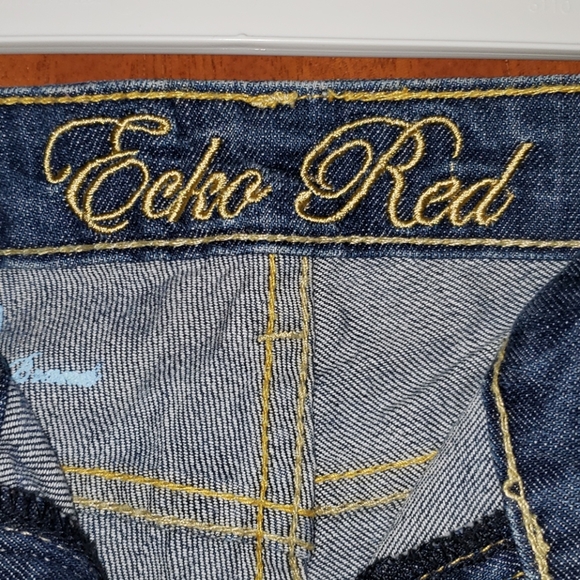 💯ECKO RED DENIM CAPRIS - Picture 5 of 8